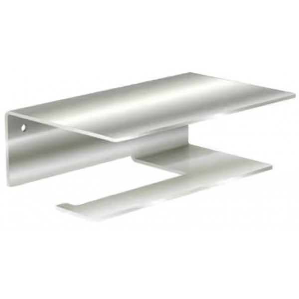 Paper holder with shelf material: Brass 18x11x6cm Inox Brushed, color: Chrome surface: Brushed Toilet paper holders Paper holder with shelf material: Brass 18x11x6cm Inox Brushed, color: Chrome surface: Brushed Toilet paper holders