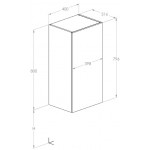 Column cabinet 40x31,6x180 material: Wood composite, color: Wood Oak Columns