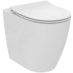 Floor standing toilet & toilet seat soft closing, style: Sandwich back to wall horizontal outlet p Rimless Slim HydroTwist, Back to Wall 53x34x43 surface: Glossy, color: White Floor standing Floor standing toilet & toilet seat soft closing, style: Sandwich back to wall horizontal outlet p Rimless Slim HydroTwist, Back to Wall 53x34x43 surface: Glossy, color: White Floor standing