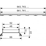 Shower channel cover material: Inox, color: Chrome Shower channel cover material: Inox, color: Chrome