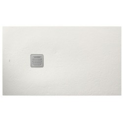 Ντουζιέρα ορθογώνια 100x80x2,6 από συνθετικό Superslim Stonex με κάλυμμα βαλβίδας Beige, χρώμα: Μπεζ επιφάνεια: Ματ Ορθογώνιες