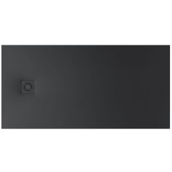 Shower tray Rectangular 200x100x3,4 material: Synthetic, color: Black surface: Matt Rectangular