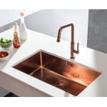 Νεροχύτης ανοξείδωτος 75x44 από inox επιφάνεια: Βουρτσισμένη χωρίς πάγκο υποκαθήμενος, 1 γούρνα Copper PVD, χρώμα: Μπρονζέ Ανοξείδωτοι Νεροχύτης ανοξείδωτος 75x44 από inox επιφάνεια: Βουρτσισμένη χωρίς πάγκο υποκαθήμενος, 1 γούρνα Copper PVD, χρώμα: Μπρονζέ Ανοξείδωτοι