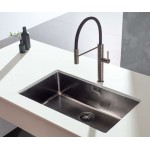 Νεροχύτης ανοξείδωτος 75x44 από inox επιφάνεια: Βουρτσισμένη χωρίς πάγκο υποκαθήμενος, 1 γούρνα Black PVD, χρώμα: Μαύρο Ανοξείδωτοι Νεροχύτης ανοξείδωτος 75x44 από inox επιφάνεια: Βουρτσισμένη χωρίς πάγκο υποκαθήμενος, 1 γούρνα Black PVD, χρώμα: Μαύρο Ανοξείδωτοι