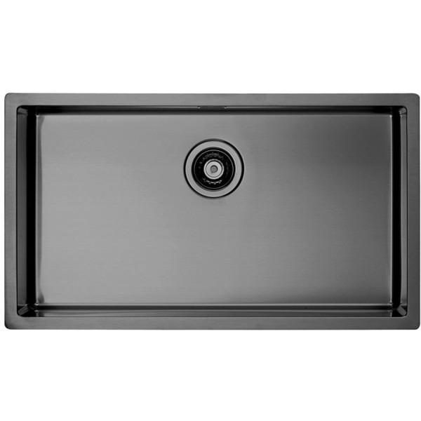 Νεροχύτης ανοξείδωτος 75x44 από inox επιφάνεια: Βουρτσισμένη χωρίς πάγκο υποκαθήμενος, 1 γούρνα Black PVD, χρώμα: Μαύρο Ανοξείδωτοι Νεροχύτης ανοξείδωτος 75x44 από inox επιφάνεια: Βουρτσισμένη χωρίς πάγκο υποκαθήμενος, 1 γούρνα Black PVD, χρώμα: Μαύρο Ανοξείδωτοι