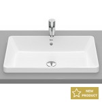 Washbasin Built-in 60x37 material: Porcelain With overflow Without hole, color: White surface: Glossy Built-in