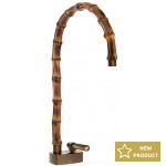 Wash basin tap Deck-mounted L size material: Bamboo mixer Without waste, color: Brown surface: Brushed Deck-mounted Wash basin tap Deck-mounted L size material: Bamboo mixer Without waste, color: Brown surface: Brushed Deck-mounted