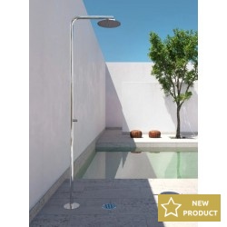 Column outdoor shower material: Inox, color: Chrome surface: Brushed Outdoor shower columns