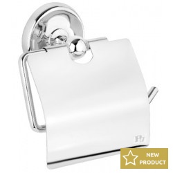 Paper holder with cover material: Brass, color: Chrome surface: Glossy Toilet paper holders