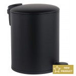Waste bin material: Brass 5 lt Closed Floor standing, color: Black surface: Matt Dustbins Waste bin material: Brass 5 lt Closed Floor standing, color: Black surface: Matt Dustbins