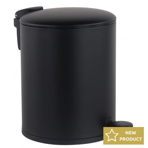 Waste bin material: Brass 5 lt Closed Floor standing, color: Black surface: Matt Dustbins Waste bin material: Brass 5 lt Closed Floor standing, color: Black surface: Matt Dustbins