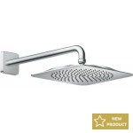 Shower head Wall-mounted 27x27 material: Brass, style: 1 spray, color: Chrome surface: Glossy Overhead showers