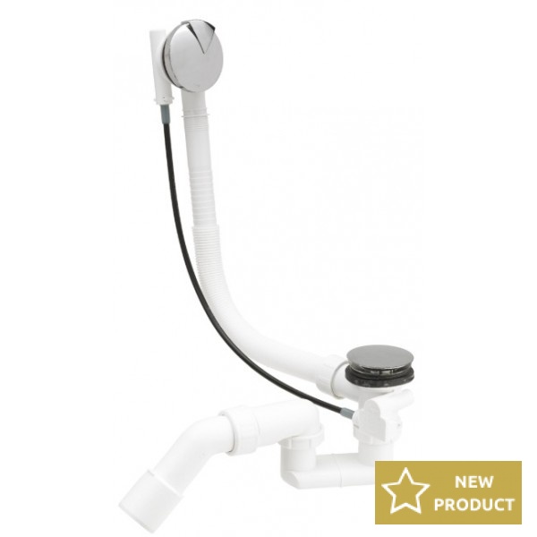 Waste Valve With overflow material: Brass surface: Glossy, color: Chrome Waste overflows