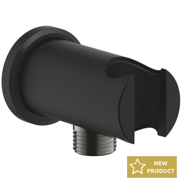 Shower holder Fixed With Outlet elbow material: Brass phantom black, color: Black surface: Matt Shower holders Shower holder Fixed With Outlet elbow material: Brass phantom black, color: Black surface: Matt Shower holders