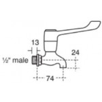 Wash basin tap Wall-mounted exposed material: Brass dual-level mixer, color: Chrome surface: Glossy Wall-mouned exposed