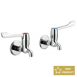 Wash basin tap Wall-mounted exposed material: Brass dual-level mixer, color: Chrome surface: Glossy Wall-mouned exposed
