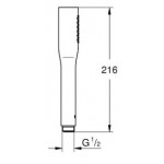 Shower head 1 jet, color: Grey surface: Brushed Hand showers