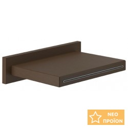 Εκροή (στόμιο) 15,3x23,6x5,7 επίτοιχος τύπος καταρράκτης (Cascatta) Dark Bronze από ορείχαλκο, χρώμα: Μπρονζέ επιφάνεια: Βουρτσισμένη Στόμια (ρουξούνια)