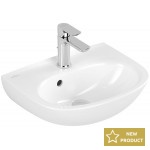 Washbasin Wall-mounted 45x36 With 1 bowl With hole in the middle With overflow / no pedestal material: Porcelain, color: White surface: Glossy Wall-mounted Washbasin Wall-mounted 45x36 With 1 bowl With hole in the middle With overflow / no pedestal material: Porcelain, color: White surface: Glossy Wall-mounted