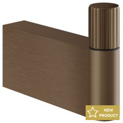 Hook Flat wall mounted material: Brass single, color: Brown surface: Brushed Hooks