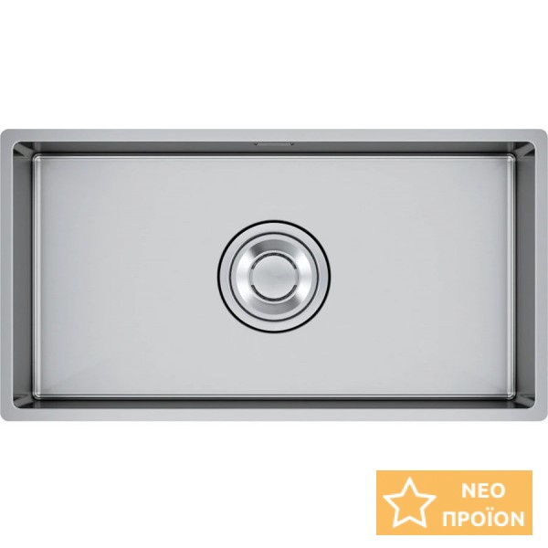 Νεροχύτης ανοξείδωτος 84x45 από inox επιφάνεια: Σατινέ χωρίς πάγκο ένθετος με συνεπίπεδο προφίλ (Flushmount) / υποκαθήμενος, 1 γούρνα, χρώμα: Χρωμέ Ανοξείδωτοι Νεροχύτης ανοξείδωτος 84x45 από inox επιφάνεια: Σατινέ χωρίς πάγκο ένθετος με συνεπίπεδο προφίλ (Flushmount) / υποκαθήμενος, 1 γούρνα, χρώμα: Χρωμέ Ανοξείδωτοι