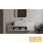 Ράφι μπάνιου 90x40x20 από solid surface Block, χρώμα: Λευκό Ράφια μπάνιου Ράφι μπάνιου 90x40x20 από solid surface Block, χρώμα: Λευκό Ράφια μπάνιου