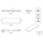 Ράφι μπάνιου 150x40x50 από solid surface I-150CT, χρώμα: Λευκό Ράφια μπάνιου Ράφι μπάνιου 150x40x50 από solid surface I-150CT, χρώμα: Λευκό Ράφια μπάνιου
