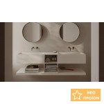 Ράφι μπάνιου 150x40x50 από solid surface I-150CT, χρώμα: Λευκό Ράφια μπάνιου Ράφι μπάνιου 150x40x50 από solid surface I-150CT, χρώμα: Λευκό Ράφια μπάνιου