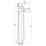 Bathtub tap Floor-standing complete material: Brass, color: Chrome surface: Glossy Floor standing