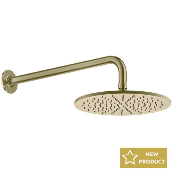 Shower head Wall-mounted 30x30 material: Brass, style: 1 spray, color: Gold surface: Brushed Overhead showers Shower head Wall-mounted 30x30 material: Brass, style: 1 spray, color: Gold surface: Brushed Overhead showers