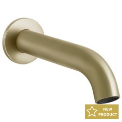 Spout (Nozzle) 17,2cm Wall-mounted material: Brass, color: Gold surface: Brushed Bath spouts