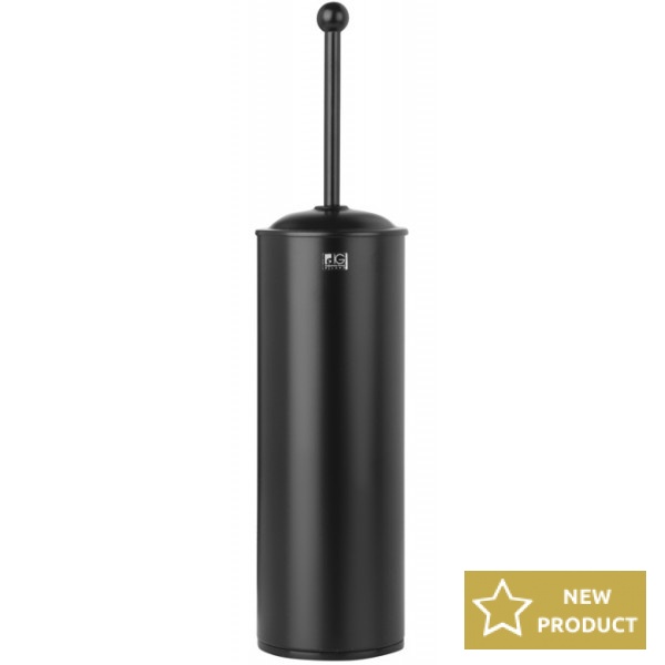 Brush (broom) material: Brass Wall-mounted, color: Black surface: Matt Toilet brush holders
