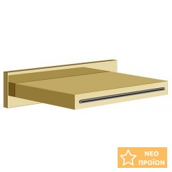 Εκροή (στόμιο) 23,6x15,2x5,7 επίτοιχος τύπος καταρράκτης (Cascatta) Gold PVD από ορείχαλκο, χρώμα: Χρυσό επιφάνεια: Γυαλιστερή Στόμια (ρουξούνια)