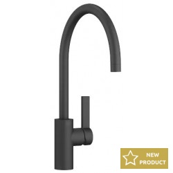 Kitchen tap Deck-mounted material: Brass, color: Black surface: Matt Deck-mounted
