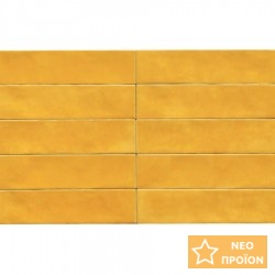 Τουβλάκι 5,7x23,2 Ιταλίας Α’ διαλογής επιφάνεια: Γυαλιστερή 8,5mm Glossy, απόχρωση: Κίτρινο Τουβλάκια