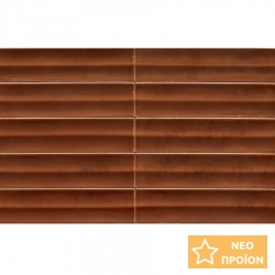 Μπορντούρα (Listello) 10x25 Ιταλίας 8,5mm Onda 2 Glossy Α’ διαλογής επιφάνεια: Γυαλιστερή, απόχρωση: Καφέ Μπορντούρες-Decore