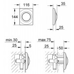 Flush wall plates for urinal Mechanical with lamina material: ABS, color: Chrome surface: Glossy Flush Plates Flush wall plates for urinal Mechanical with lamina material: ABS, color: Chrome surface: Glossy Flush Plates