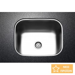 Νεροχύτης ανοξείδωτος 52,5x42,5 από inox επιφάνεια: Λεία ματ χωρίς πάγκο υποκαθήμενος, 1 γούρνα, χρώμα: Χρωμέ Ανοξείδωτοι