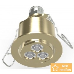 Ντους (Jet) Flat Energy, Φ3,7cm, Brushed Champagne, χρώμα: Χρυσό από ορείχαλκο επιφάνεια: Βουρτσισμένη Ντους