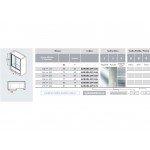 Bathtub enclosure Linear 156x150 4mm sliding 2PV4 156 (156-162), one sliding part, one firm part, transparetn crystal surface: Glossy, color: Chrome Linear