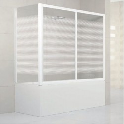 Καμπίνα μπανιέρας ευθύγραμμη 156x150 4mm συρόμενη 2PV4, διάφανο κρύσταλλο επιφάνεια: Γυαλιστερή, χρώμα: Χρωμέ Ευθύγραμμες