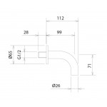 Spout (Nozzle) 10cm Wall-mounted material: Brass, color: Chrome surface: Glossy Bath spouts Spout (Nozzle) 10cm Wall-mounted material: Brass, color: Chrome surface: Glossy Bath spouts