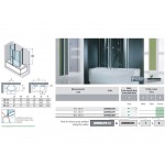 Bathtub enclosure Rectangular 154x67x150 5mm / 6mm folding 470, crystal clear, folding parts, transparent crystal glass 5 & 6 mm surface: Glossy, color: Chrome Rectangular Bathtub enclosure Rectangular 154x67x150 5mm / 6mm folding 470, crystal clear, folding parts, transparent crystal glass 5 & 6 mm surface: Glossy, color: Chrome Rectangular