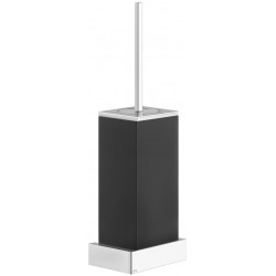 Brush (broom) material: Brass Wall-mounted, color: Chrome/Black surface: Glossy Toilet brush holders