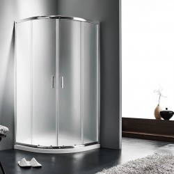 Καμπίνα μπανιέρας ημικυκλική 90x90x180 5mm συρόμενη επιφάνεια: Γυαλιστερή, χρώμα: Χρωμέ