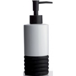 Dispenser countertop material: Porcelain, color: White/Black surface: Glossy Soap dispensers
