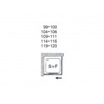 Shower enclosure Rectangle 139x90x190 8mm sliding VS40&VF90 (139-141/90), Inox 304 knob, transparent crystal glass surface: Glossy, color: Chrome Shower enclosure Rectangle 139x90x190 8mm sliding VS40&VF90 (139-141/90), Inox 304 knob, transparent crystal glass surface: Glossy, color: Chrome