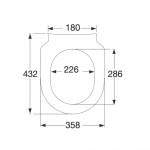Κάλυμμα λεκάνης soft closing Wrapover Quick Release, 43,9x37,4x4,3cm White Alpin slim, χρώμα: Λευκό Καλύμματα