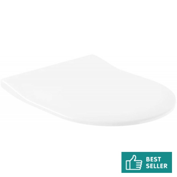 Κάλυμμα λεκάνης soft closing Wrapover Quick Release, 43,9x37,4x4,3cm White Alpin slim, χρώμα: Λευκό Καλύμματα