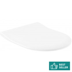 Κάλυμμα λεκάνης soft closing Wrapover Quick Release, 43,9x37,4x4,3cm White Alpin slim, χρώμα: Λευκό Καλύμματα